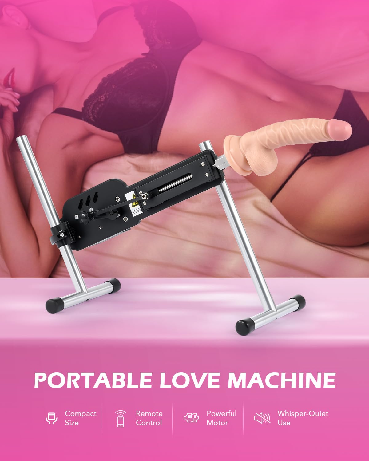 SENSUA Automatic Thrusting Sex Machine for Women & Men - Remote Control Adult Toy with 3 Dildos & 3.5