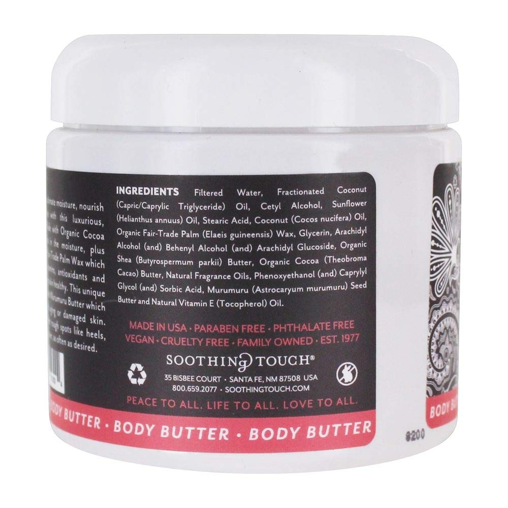 Soothing Touch Rose Petal Body Butter - 13 oz Hydrating Moisturizer for Dry Skin | Perfect for Spa Day, Massage & Self-Care Routine