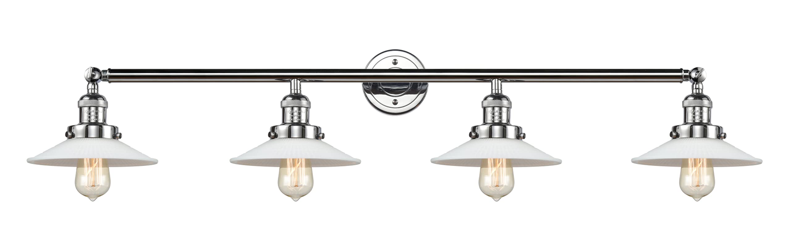 Franklin Restoration Collection 4-Light Bathroom Vanity Fixture in Silver - Elegant Lighting for Modern Bathrooms, Powder Rooms & Home Decor