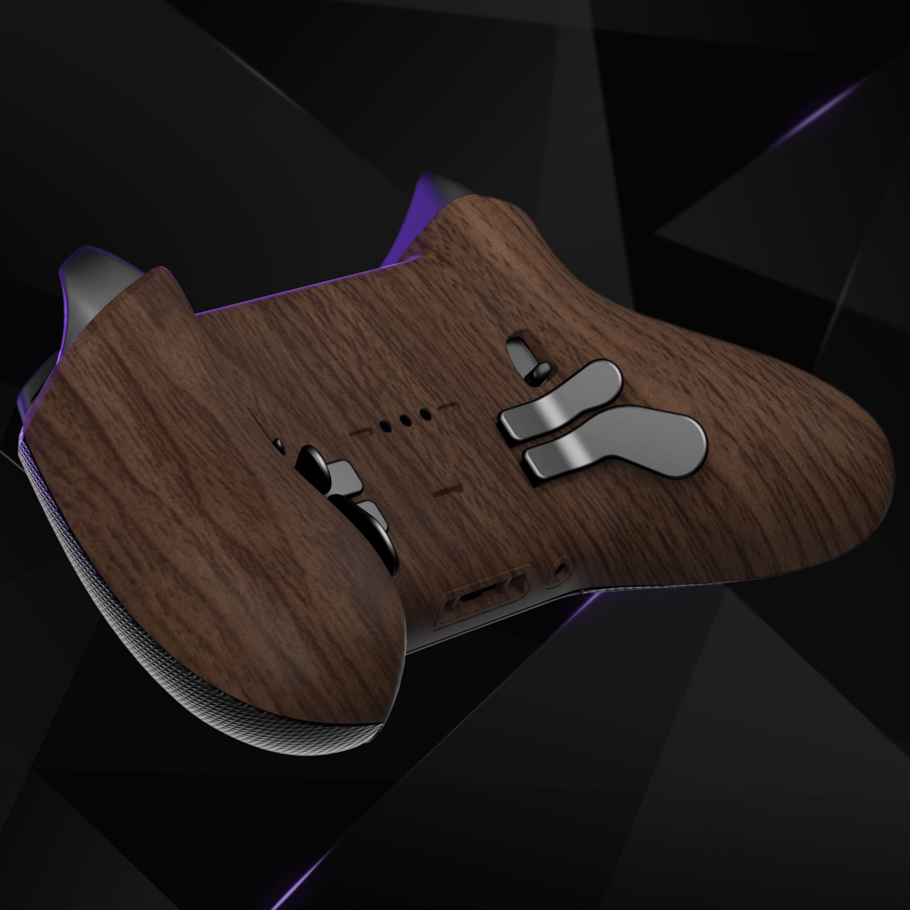 eXtremeRate Wood Grain Replacement Bottom Shell Case for Xbox Elite Series 2 & Elite Series 2 Core Controller Model 1797 - Durable Custom Cover for Enhanced Gaming Experience