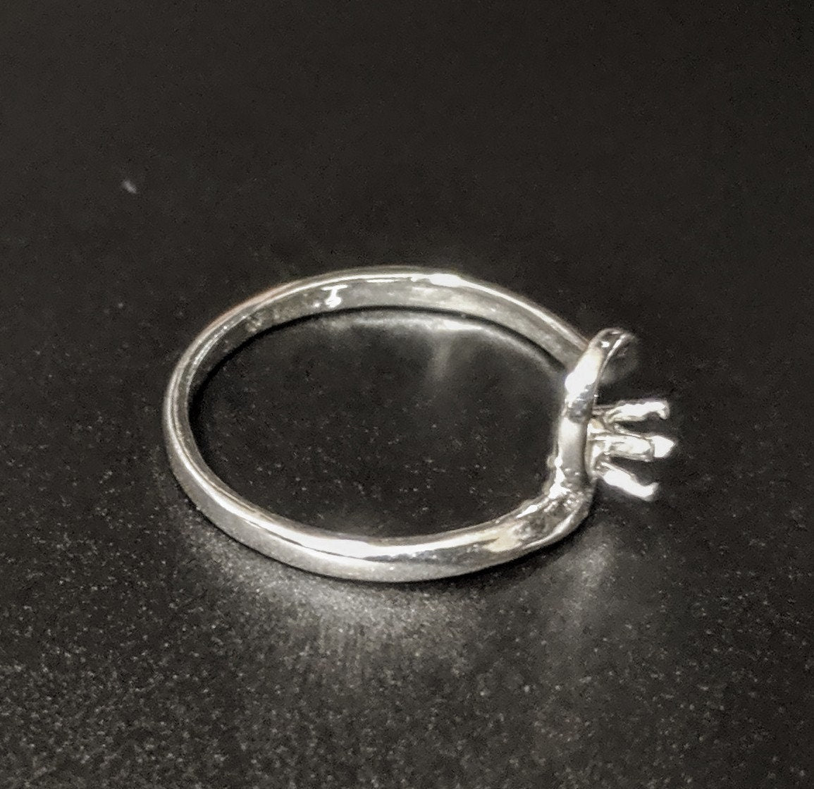Solid Sterling Silver or 14K Gold 3mm Round 4-Prong Solitaire Twist Pre-Notched Blank Ring Settings (Size 4-7) - Perfect for Jewelry Making, Engagement Rings & DIY Craft Projects