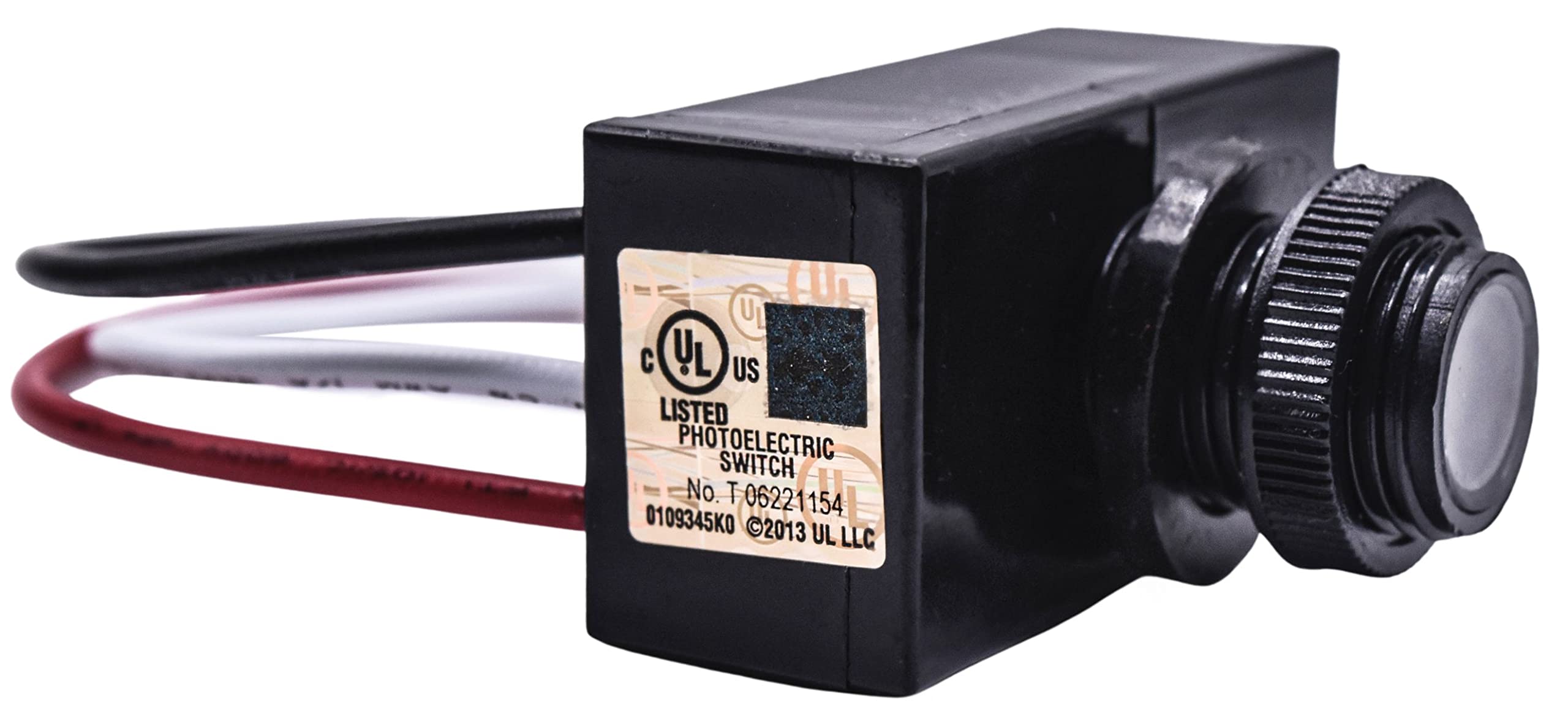 HQRP Photocell Sensor Dusk to Dawn Light Switch - Outdoor Photoelectric Control for Street Lights, Garage & Barn Lighting - Weatherproof Automatic On/Off Sensor for Security & Energy Savings