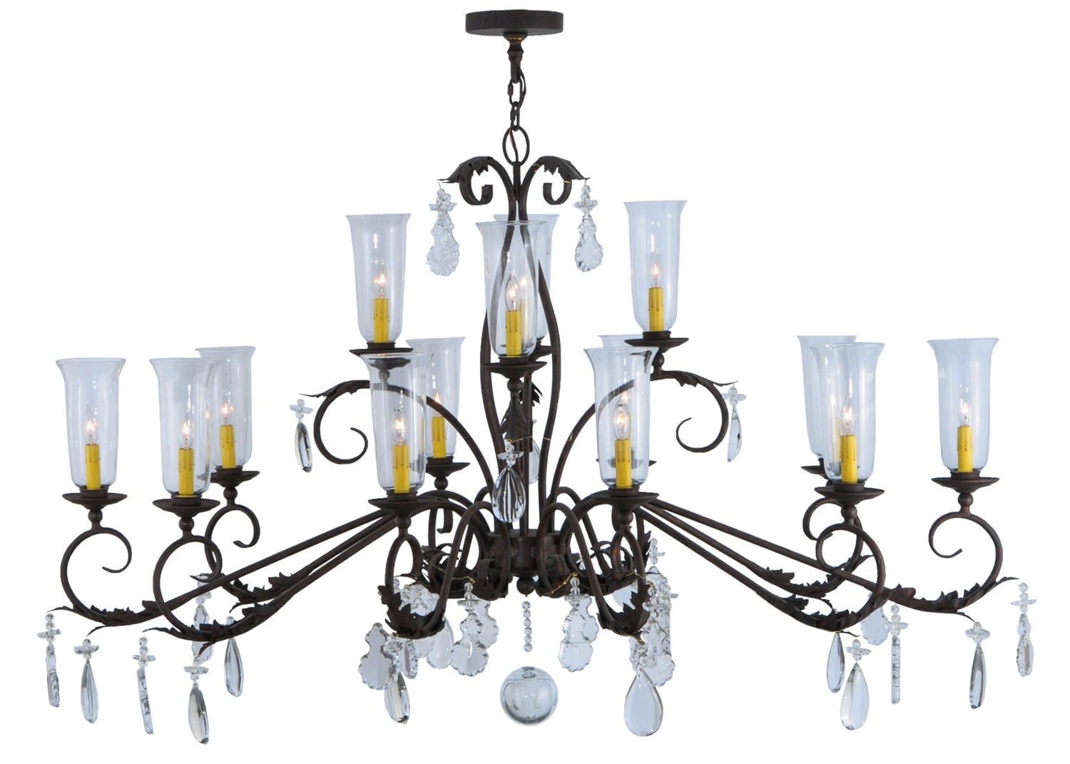 14-Light Crystal Chandelier for Dining Room - Modern Elegant Ceiling Light Fixture for Home Decor, Living Room, Bedroom, and Entryway
