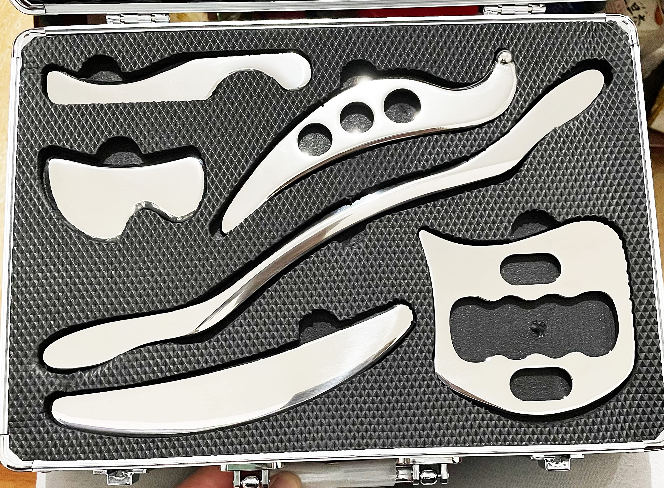 Professional Gua Sha Set - 6-Piece Stainless Steel IASTM Tools for Muscle Scraping & Soft Tissue Therapy | Relieve Pain in Arms, Legs, Back & Shoulders | Perfect for Massage Therapists, Athletes & Home Use