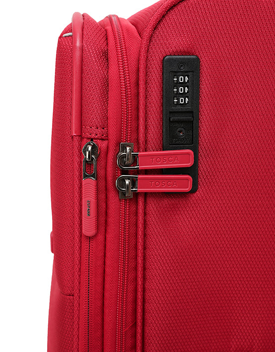 Tosca SO LITE AIR5055 3-Piece Lightweight Luggage Set - Red | Perfect for Travel, Business Trips & Vacations