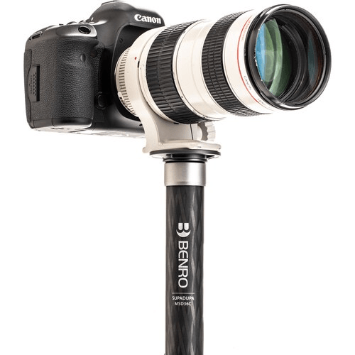 Benro MSD36C SupaDupa Carbon Fiber Monopod - 64.9 Inch Lightweight Camera Support for Travel, Sports & Wildlife Photography | Tripod Alternative for DSLR & Mirrorless Cameras