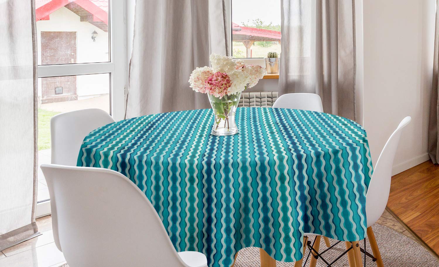 Ambesonne Abstract Round Tablecloth 60