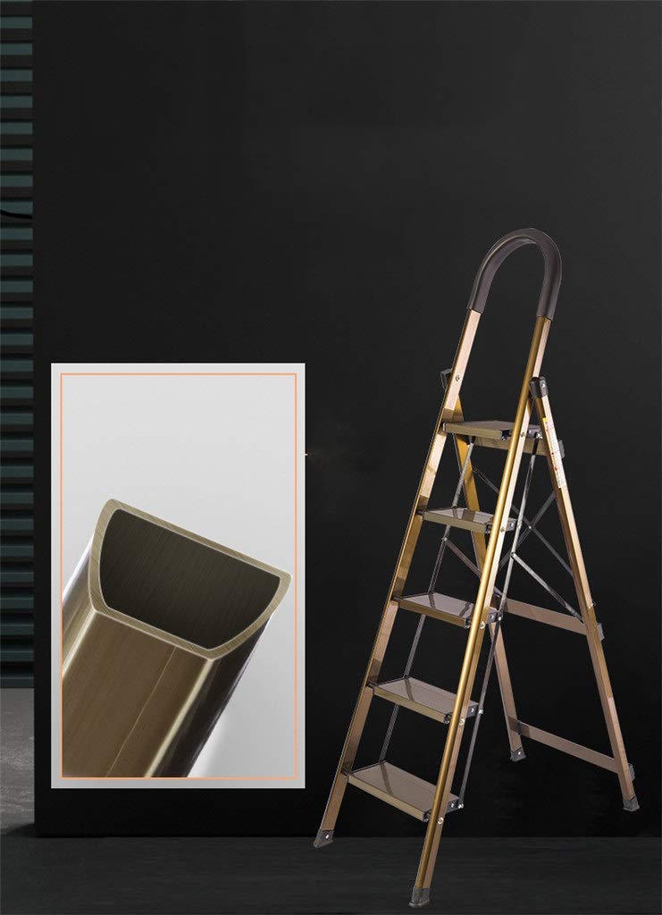 Aluminum Alloy Waterproof 4-Step Ladder & Portable 3-Step Folding Ladder - Multi-Function Stepladder for Clothing Store, Home, Office, and Outdoor Use