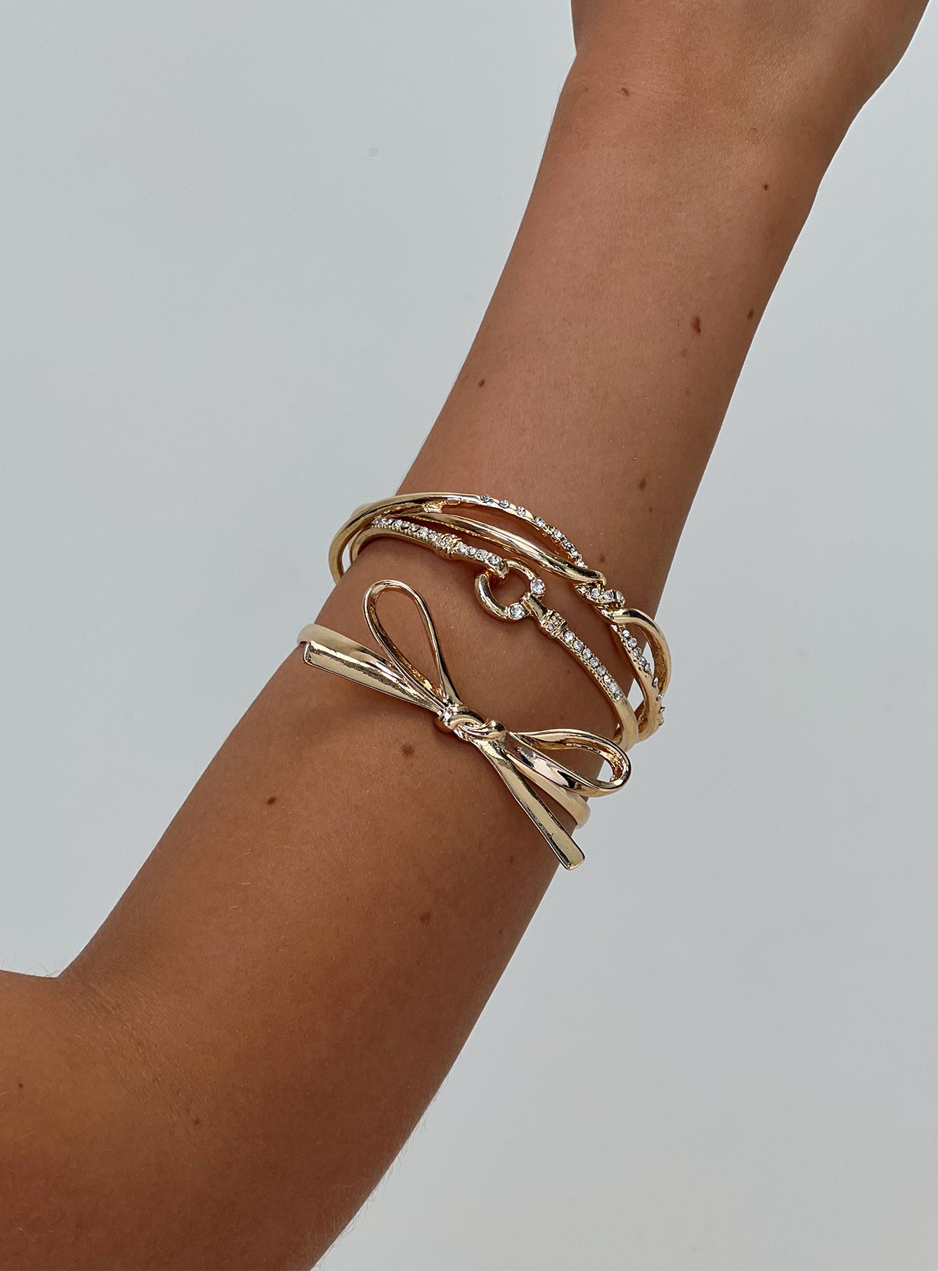 All For Us Gold Bracelet Pack - Stylish Stackable Bracelets for Women, Trendy Layered Jewelry for Everyday Wear & Gift Giving