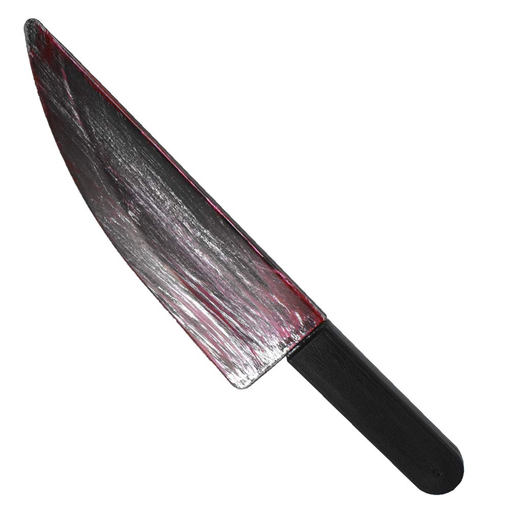 Giant Plastic Bloody Butcher Knife - Halloween Cosplay Prop for Horror Costumes, Movie Props & Theatrical Performances