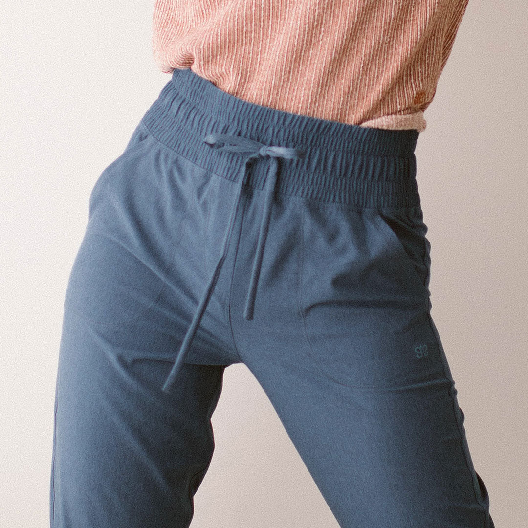 Dark Chambray Heather Destination Joggers for Men - Comfortable Casual Lounge Pants for Travel, Workout & Home Relaxation