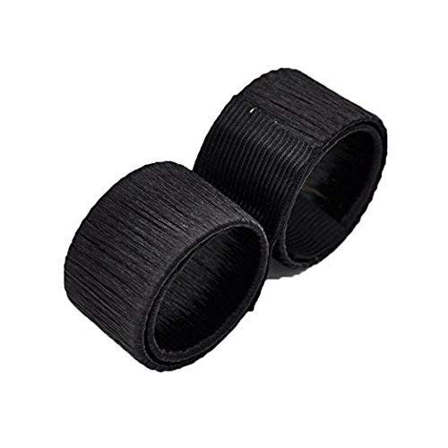 CHANDERKASH Set of 2 Black Hair Bun Maker & Extension with Rose Clip for Women & Girls - Hair Accessories for Wedding, Prom, Cosplay & Daily Styling