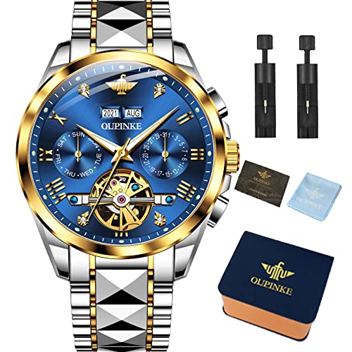 Premium Gold Blue Automatic Watches Men
