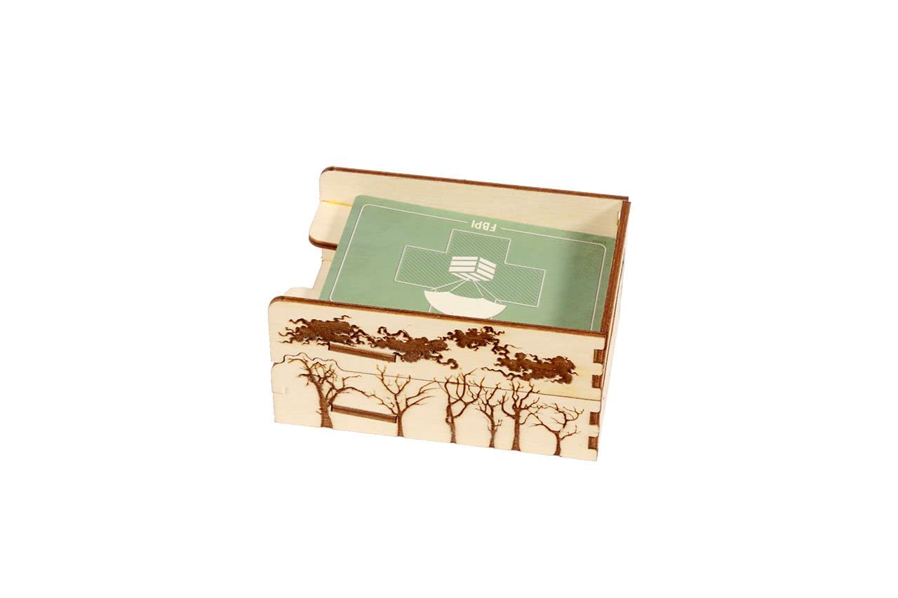 Premium Wooden Game Organizer for Horrified: American Monsters - The Broken Token Storage Box with Multiple Trays | Perfect for Board Game Enthusiasts & Organized Game Nights