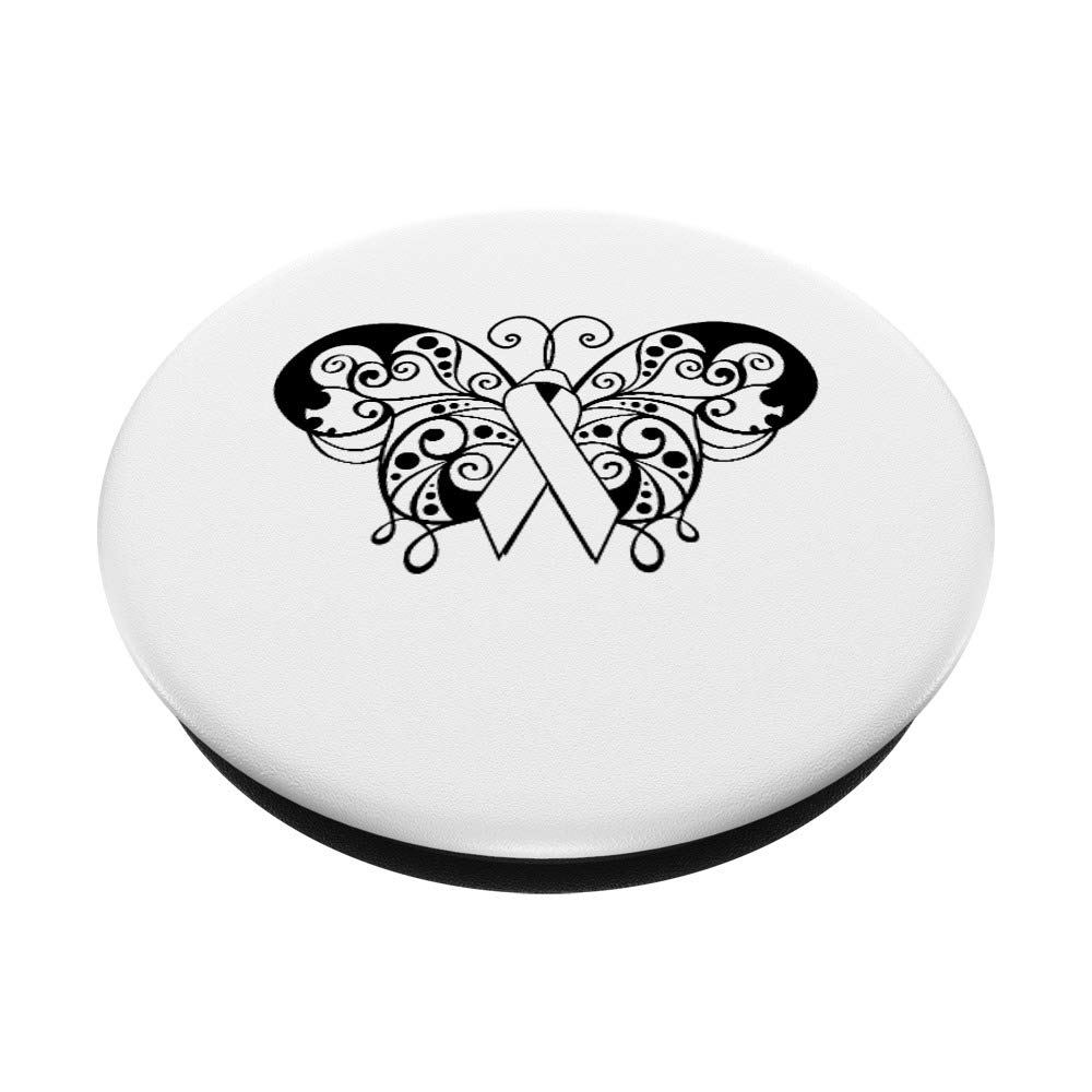 Lung Cancer Awareness Phone Case with Butterfly Design - Support Cancer Awareness & Prevention - Perfect for iPhone, Samsung & More - Ideal for Fundraisers, Gifts & Daily Use
