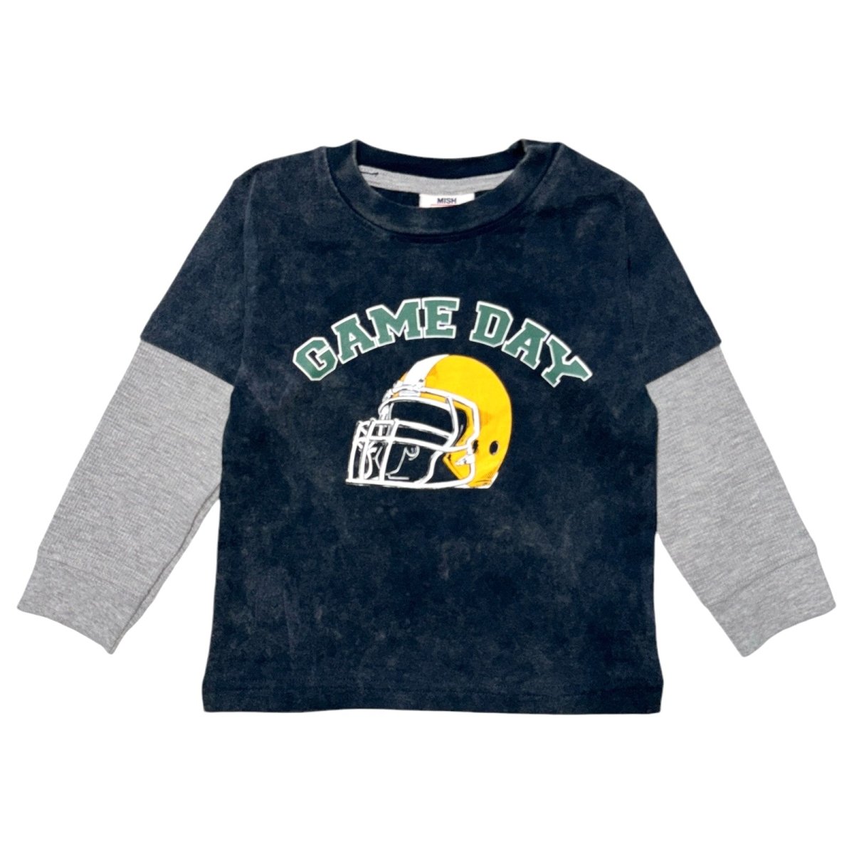 Game Day Twofer Long Sleeve T-Shirt - Comfortable Cotton Tee for Sports Fans & Casual Wear - Perfect for Football Tailgates, Basketball Games & Everyday Outfits