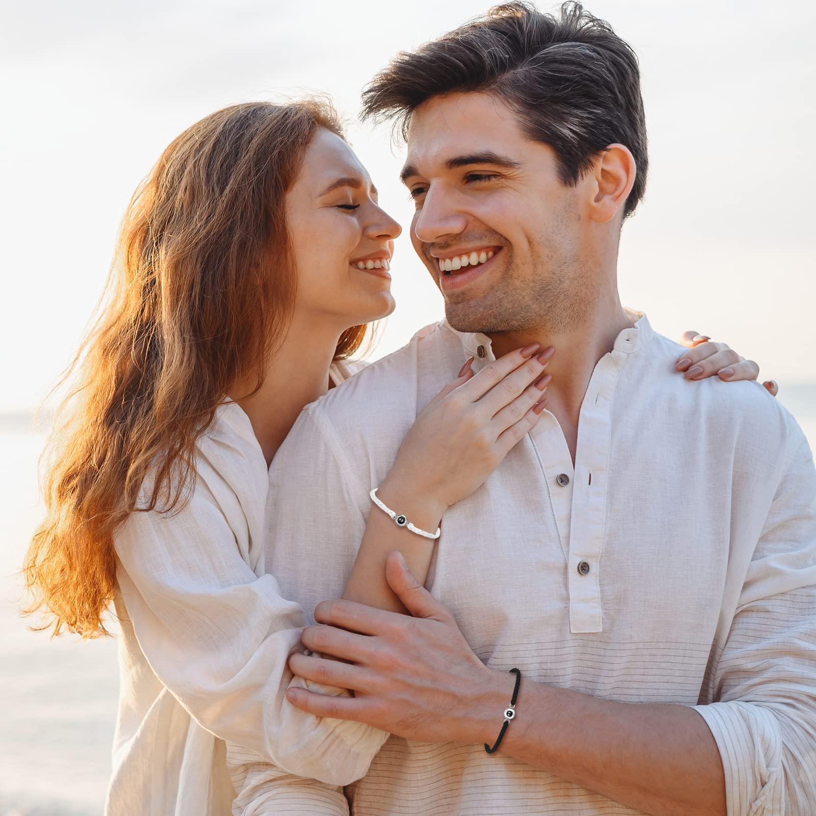 Custom Photo Bracelets with Personalized Picture Inside - Engraved Projection Memorial Gifts for Women, Men & Family - Perfect for Anniversaries, Birthdays & Special Occasions