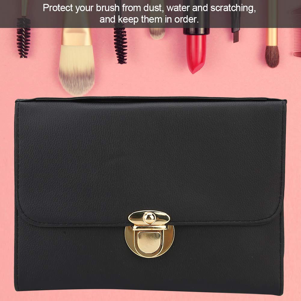 Yinhing Makeup Brush Travel Case - 28 Pocket Portable Roll-Up Cosmetic Bag Organizer for Brushes & Tools | Ideal for Travel, Salon Professionals & Makeup Artists