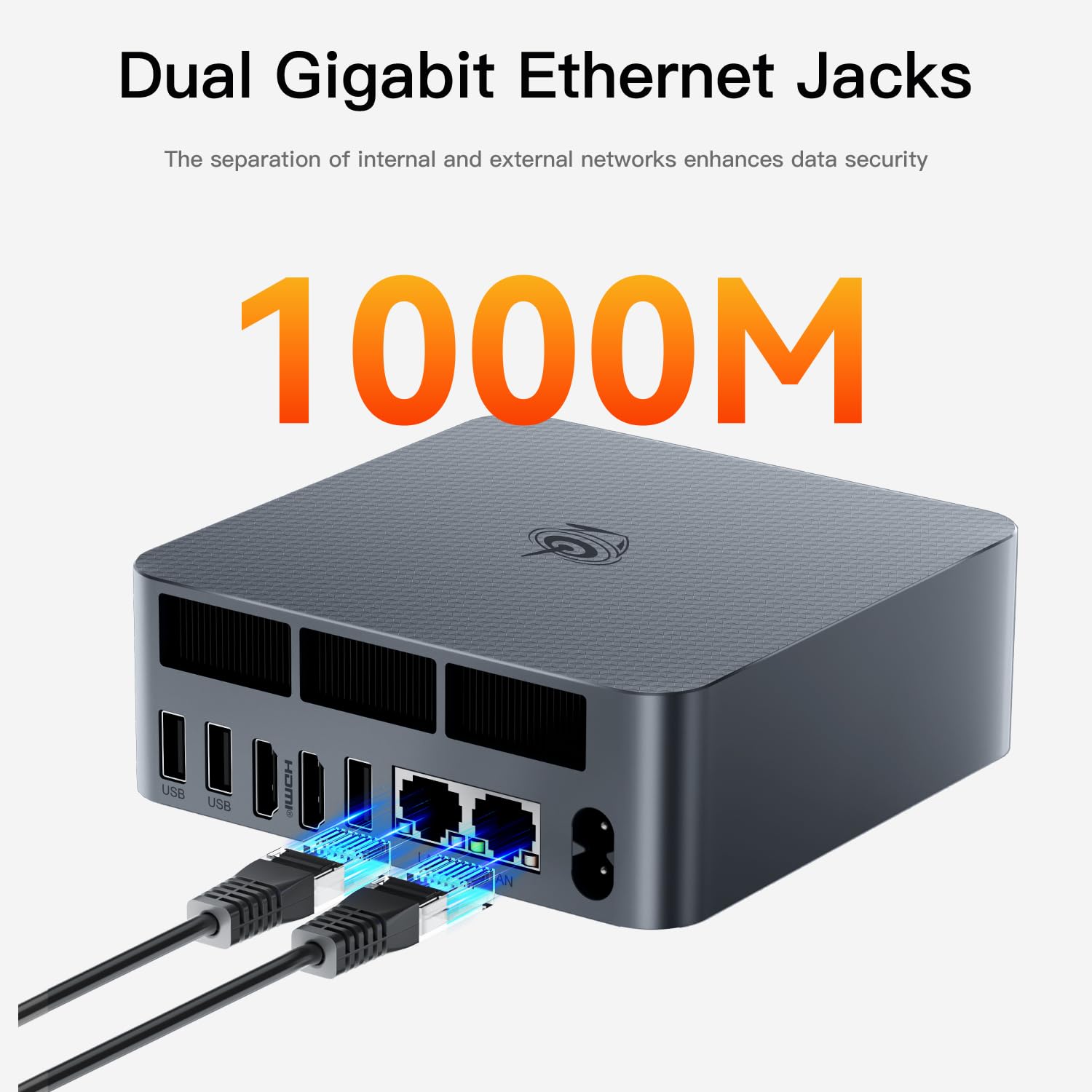 Beelink EQR5 Mini PC - AMD Ryzen 5 5650U (6C/12T) up to 4.2GHz, 8GB DDR4 RAM, 500GB NVMe SSD, 4K Dual Display, Dual HDMI, Dual Gigabit LAN, Windows 11 Pro, WiFi 6, BT5.2 - Compact Gaming & Office Desktop Computer for Home Entertainment, Work & Streaming