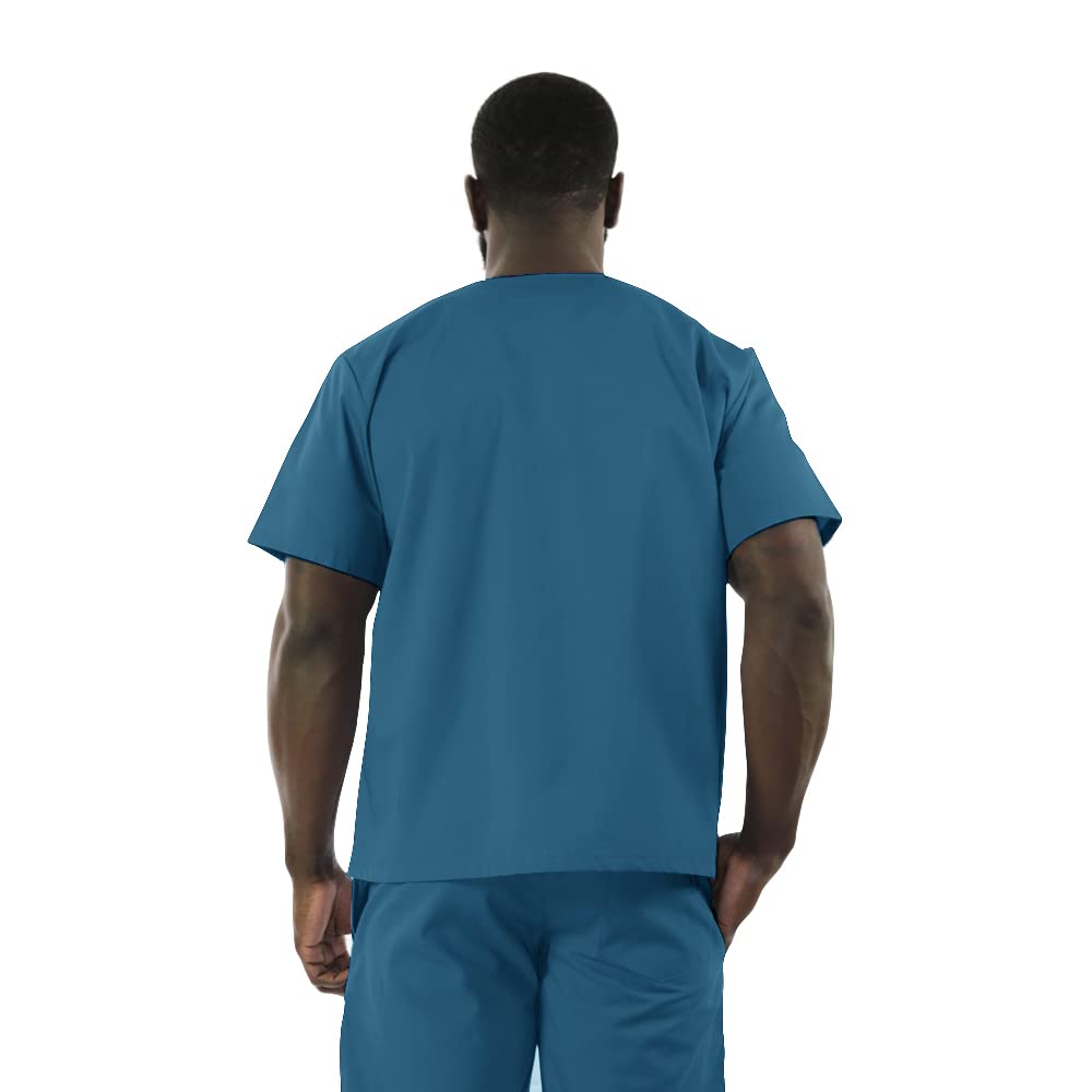 Unisex V-Neck Scrubs Top - Doctor & Nurse Coat for Medical Professionals, Hospital & Lab Workwear | Comfortable Yoga-Inspired Healthcare Uniform for Long Shifts