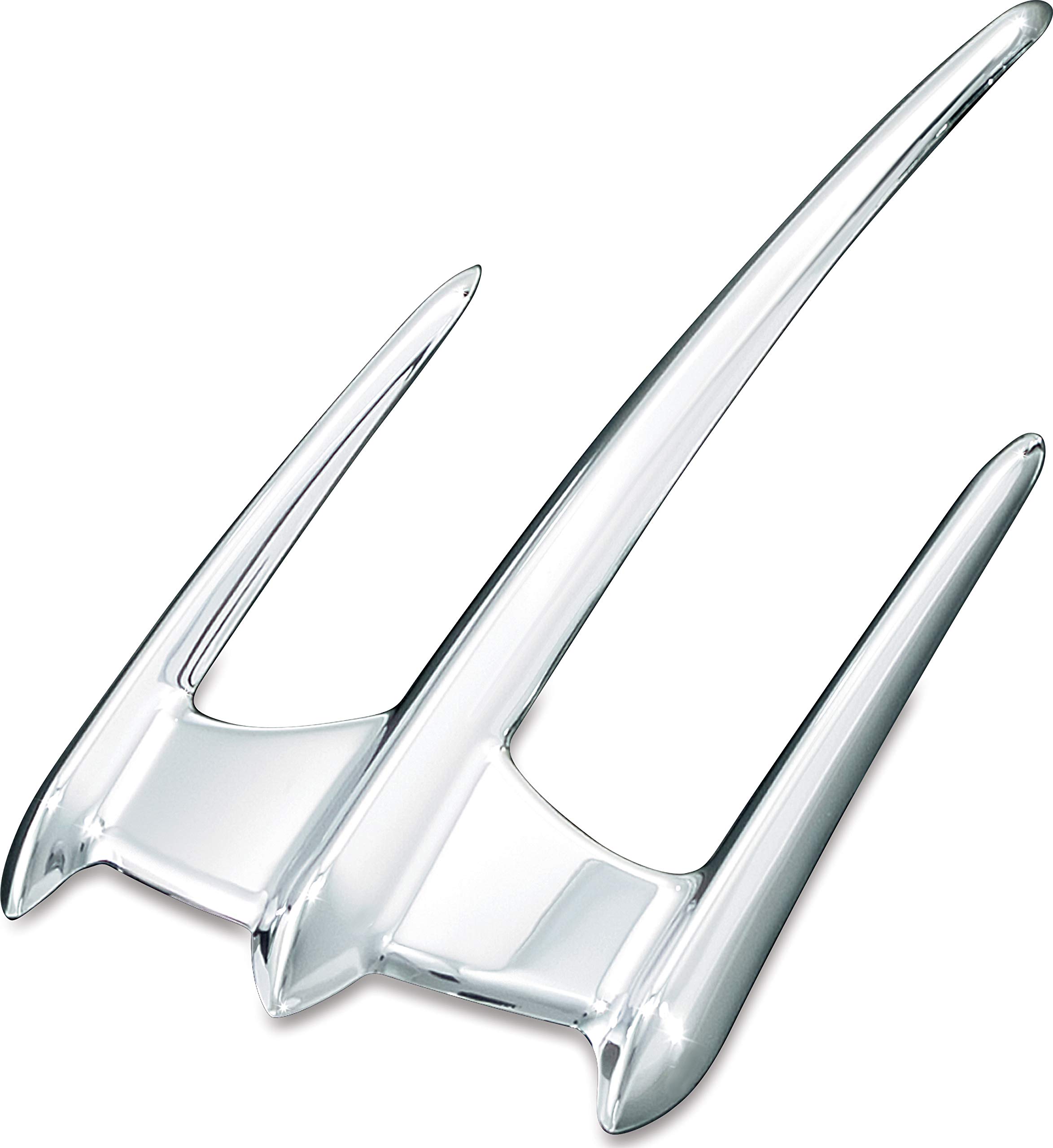Kuryakyn 7340 Motorcycle Triceptor Front Fender Tip - Chrome & Black Accent Accessory for Harley, Honda, Yamaha - Enhances Bike Style & Protection