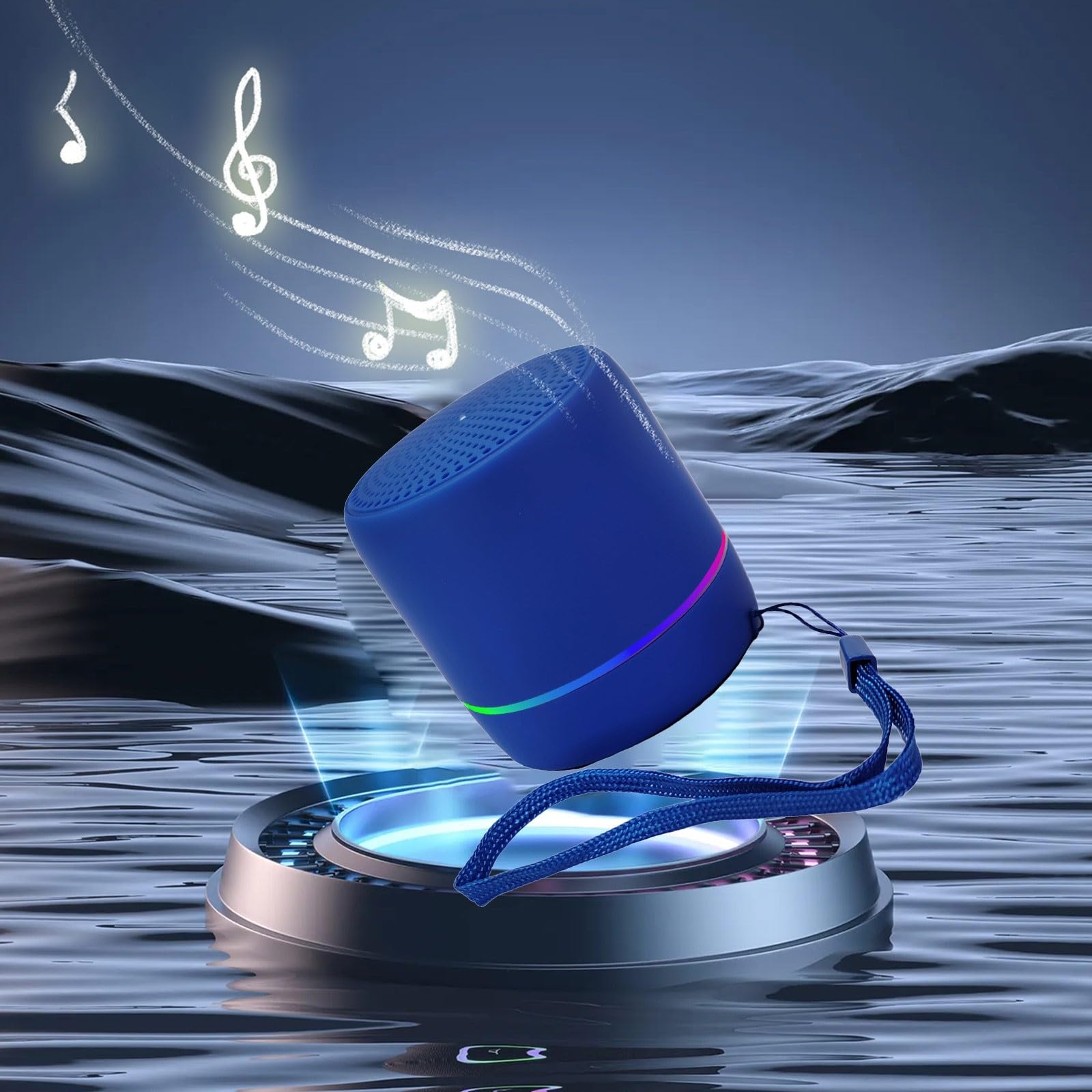 Portable Bluetooth Speaker with Colorful LED Lights, Wireless Outdoor Speaker, Mini Sports Speaker for Home, Travel, and Parties - Perfect for Camping, Beach, Gym, and Indoor Use