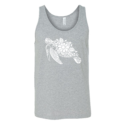 Floral Turtle Print Unisex T-Shirt - Comfortable Casual Wear for Men & Women, Perfect for Beach Outings, Summer Vacations & Relaxing Weekends