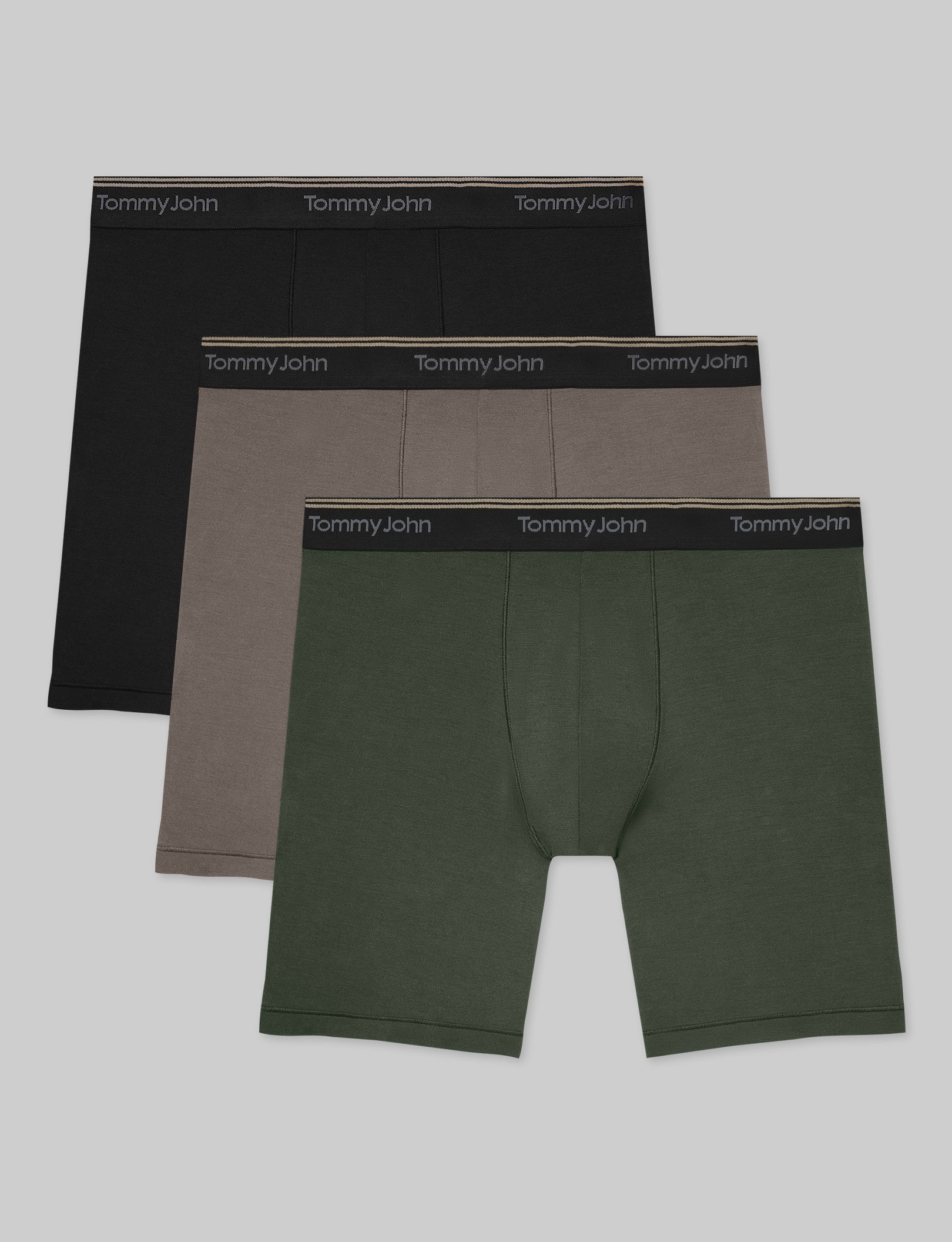 Ultra Soft Flex Mid Length Boxer Briefs for Men - 6 Pack (3 Pairs) - Breathable Comfort Underwear for Workout, Travel & Everyday Wear