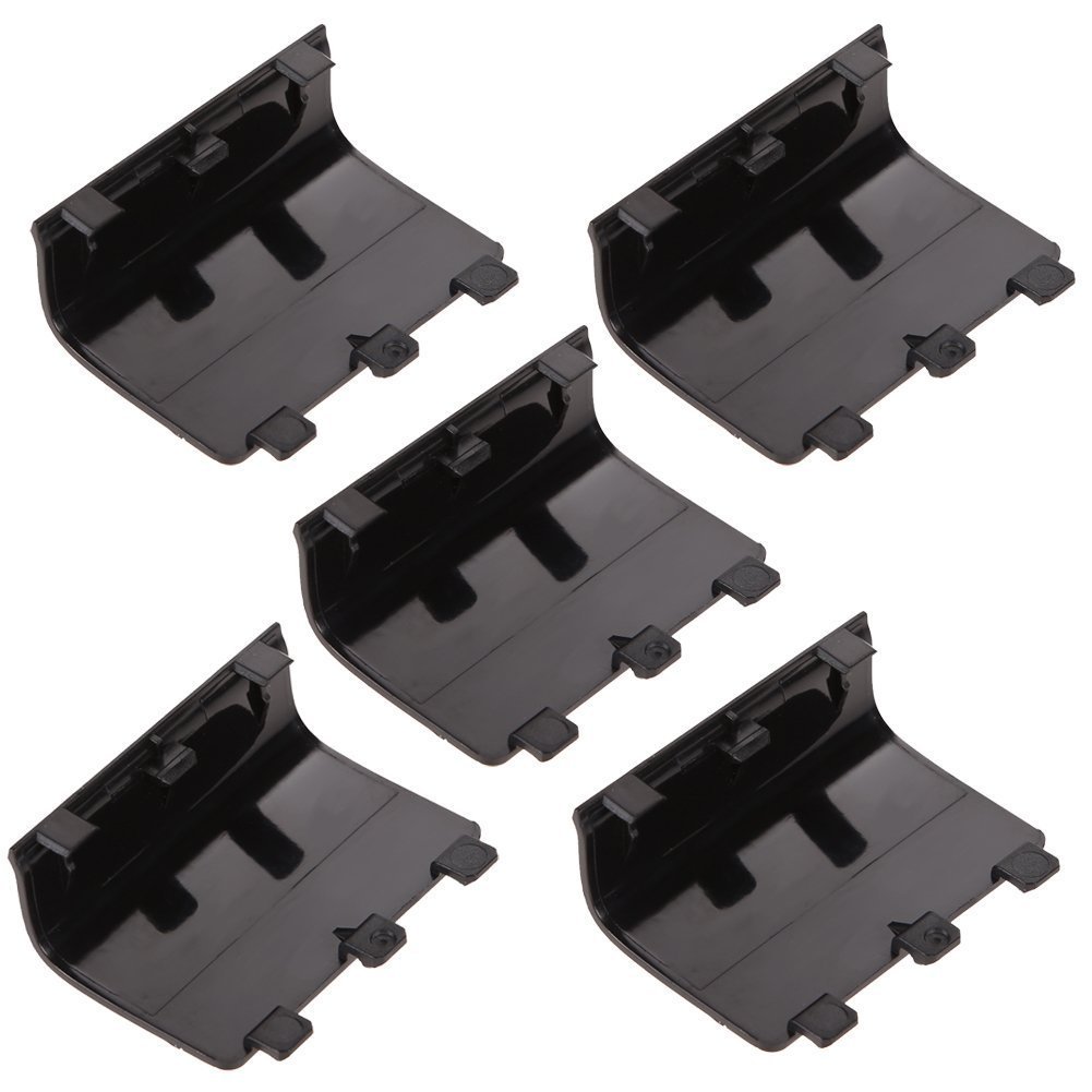 5-Pack Black Xbox One Wireless Controller Battery Cover Door Replacement Parts - Durable Shell Lid for Easy Installation & Repair - Perfect for Gaming Accessories & DIY Fixes
