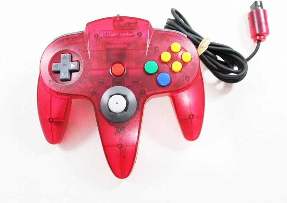 Original Nintendo 64 Console - Watermelon Red Edition - Retro Gaming System for Classic N64 Games | Perfect for Collectors & Nostalgic Gamers | Living Room, Game Room, or Man Cave Decor