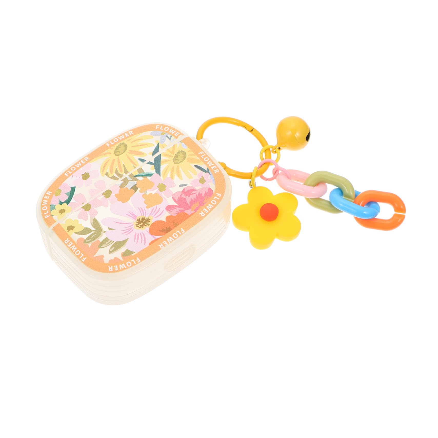 Angoily Wireless Earbuds Case - Portable Protective Cover for AirPods & Bluetooth Headphones (Floral Design) - Perfect for Travel, Gym & Daily Commute