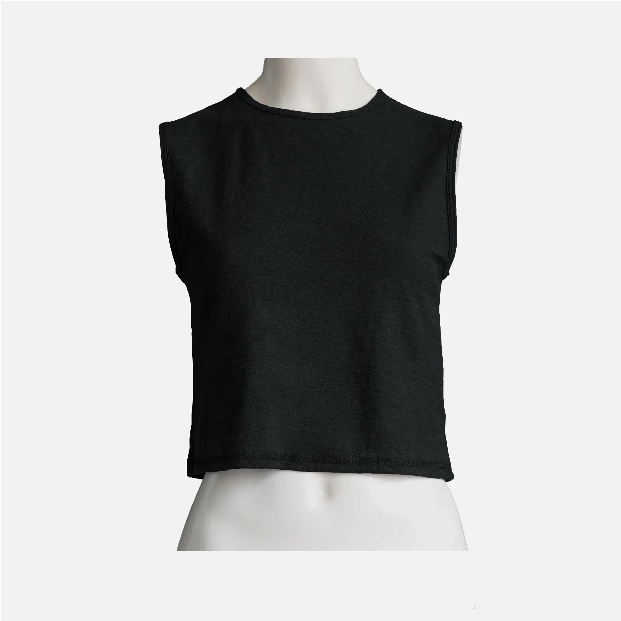 Women's Alpaca Wool Crop Tank Top - Ultra Soft 110 Featherweight Summer Top for Yoga, Beach & Casual Wear