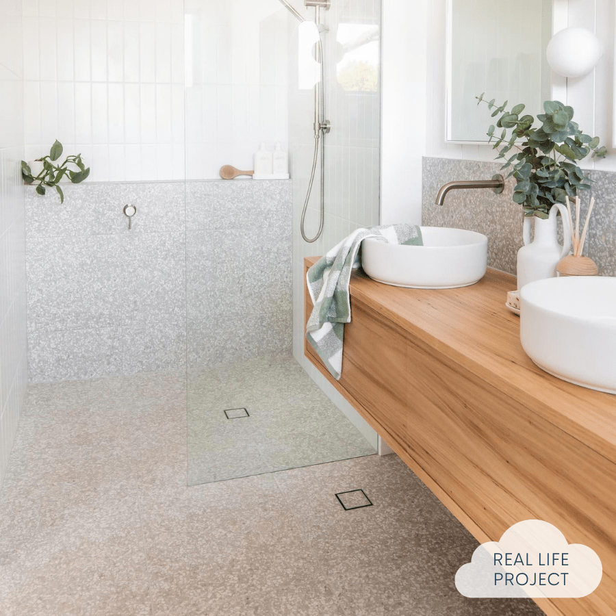 Premium Paddington Grey Terrazzo Look Tile - Stylish Floor & Wall Tile for Kitchen, Bathroom & Living Room - Durable & Easy to Clean Ceramic Tile for Modern Home Decor