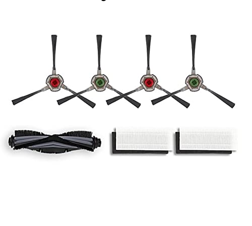 Yeedi K650 Robot Vacuum Cleaner Replacement Kit - 4 Side Brushes, 3 Cleaning Cloths, 2 Filters & Durable Main Brush Set | Compatible with Yeedi K650 | Perfect for Home Cleaning & Maintenance