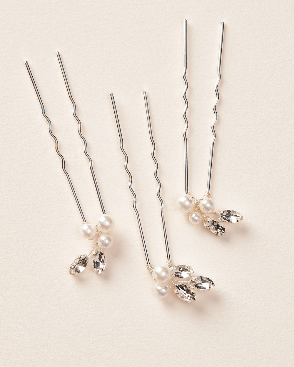 Elara Pearl Hair Pins Set of 3 - Elegant Pearl Bobby Pins for Women, Bridal Hair Accessories, Wedding, Prom & Special Occasions
