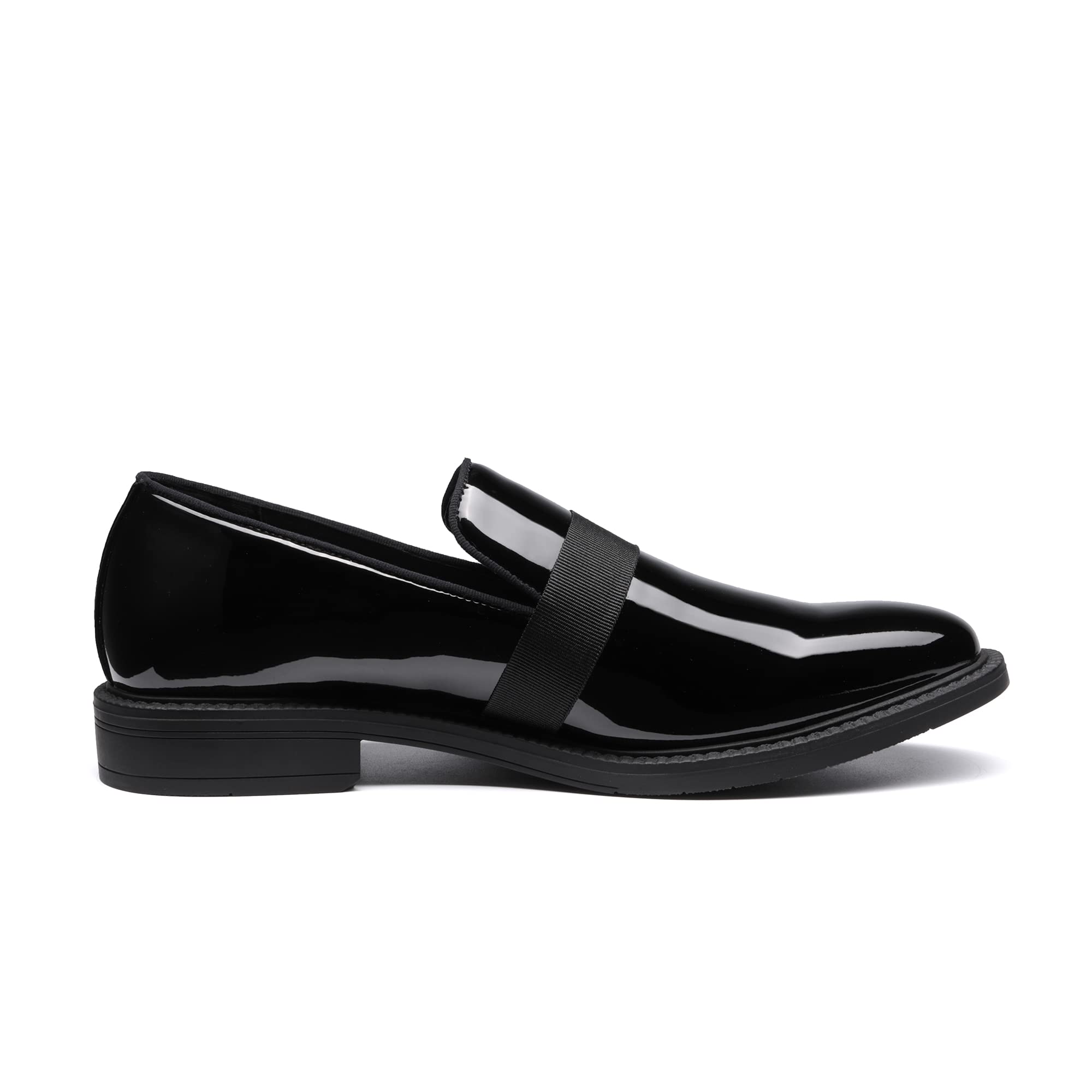 Bruno Marc Men's Classic Patent Leather Slip-On Loafers - Formal Tuxedo Dress Shoes for Weddings, Business & Evening Events