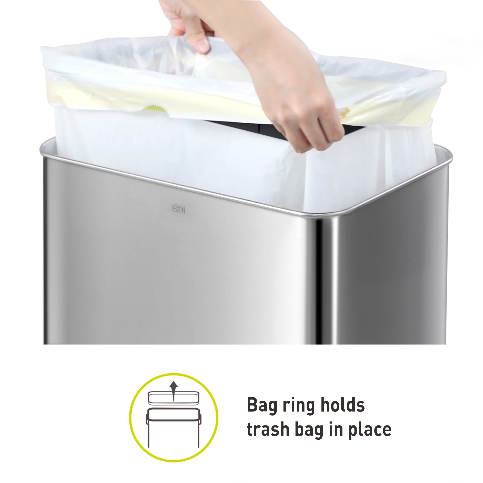 Mirage X 80L / 21.1 Gallon Stainless Steel Motion Sensor Trash Can - Automatic Touchless Kitchen & Office Waste Bin for Hands-Free Hygiene