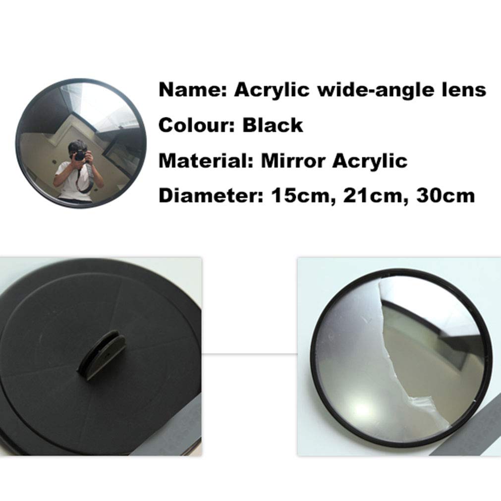 Acrylic Security Mirror for Store & Traffic Monitoring - Wide-Angle Panoramic View, Anti-Theft Ceiling/Wall Mount Mirror for Retail Surveillance & Parking Lot Safety