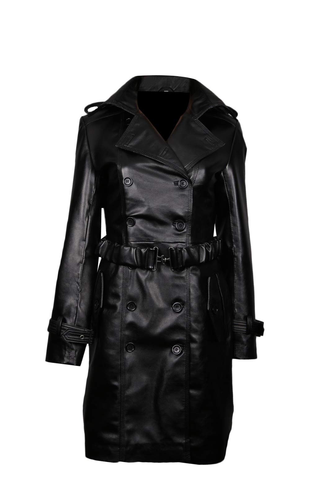 UZ Global Lia Classic Women's PU Long Coat - Faux Leather Jacket for Fall & Winter Fashion | Water-Resistant Outerwear for Casual & Office Wear