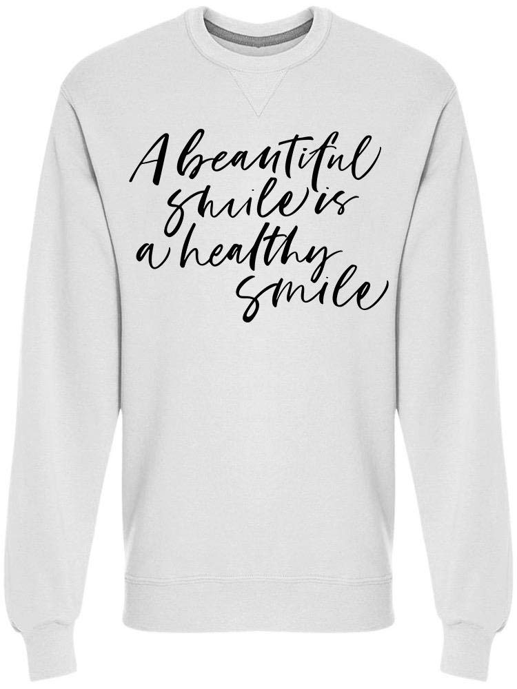 Stylish Healthy Smile Graphic Sweatshirt for Men - Perfect for Casual Wear, Gym & Outdoor Activities