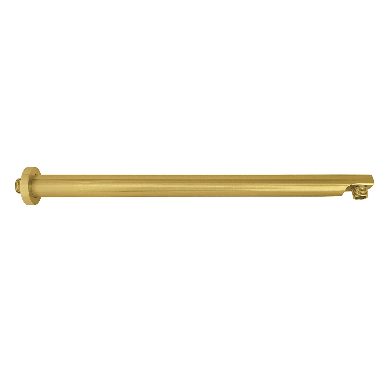 18.9 Inch Brushed Brass Rain Drop Shower Arm with Flange - AquaElements K8119E7 | Perfect for Modern Bathroom Renovations & Spa-Like Shower Experiences