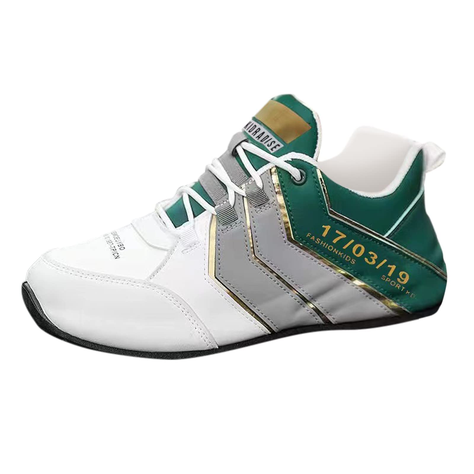 DUHGBNE Men's Lace-Up Sports Shoes - Breathable Leather Casual Walking Shoes for Men | Perfect for Gym Workouts, Jogging & Daily Wear