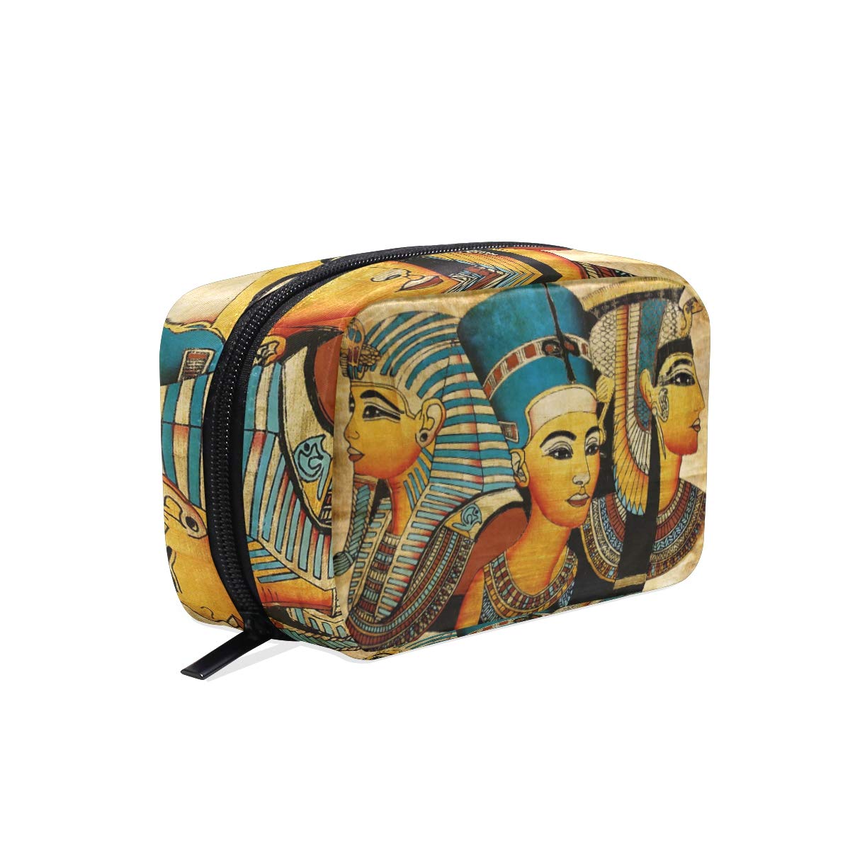 ALAZA Ancient Egyptian Culture Makeup Pouch - Portable Cosmetic Bag Organizer with Large Capacity for Women & Girls | Perfect for Travel, Daily Use & Gift Giving