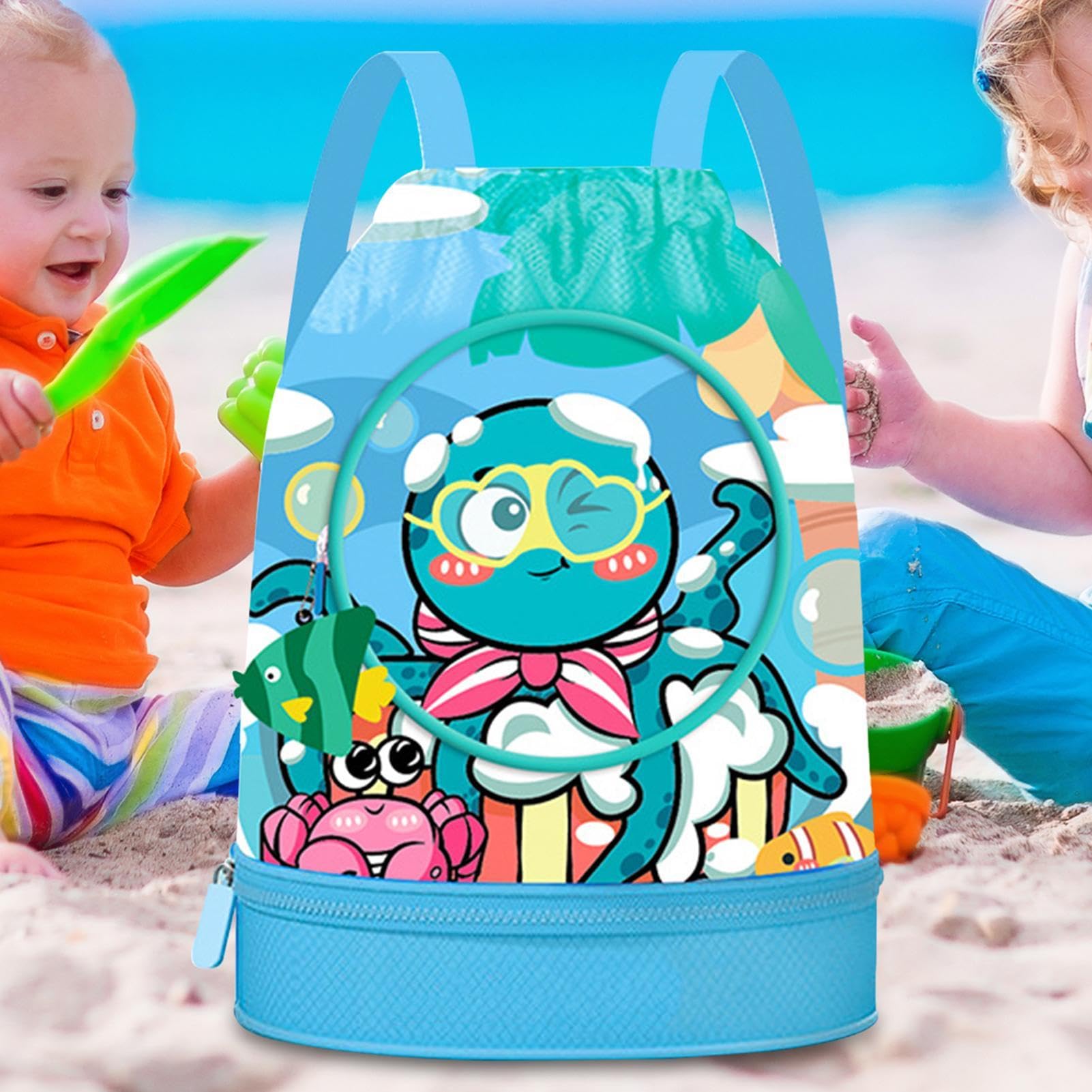 Kids Drawstring Backpack - Lightweight Gym Sack for Swimming, Sports & Travel | Water-Resistant Shoulder Bag for Toddlers & Children - Perfect for Pool, Beach, School & Outdoor Activities