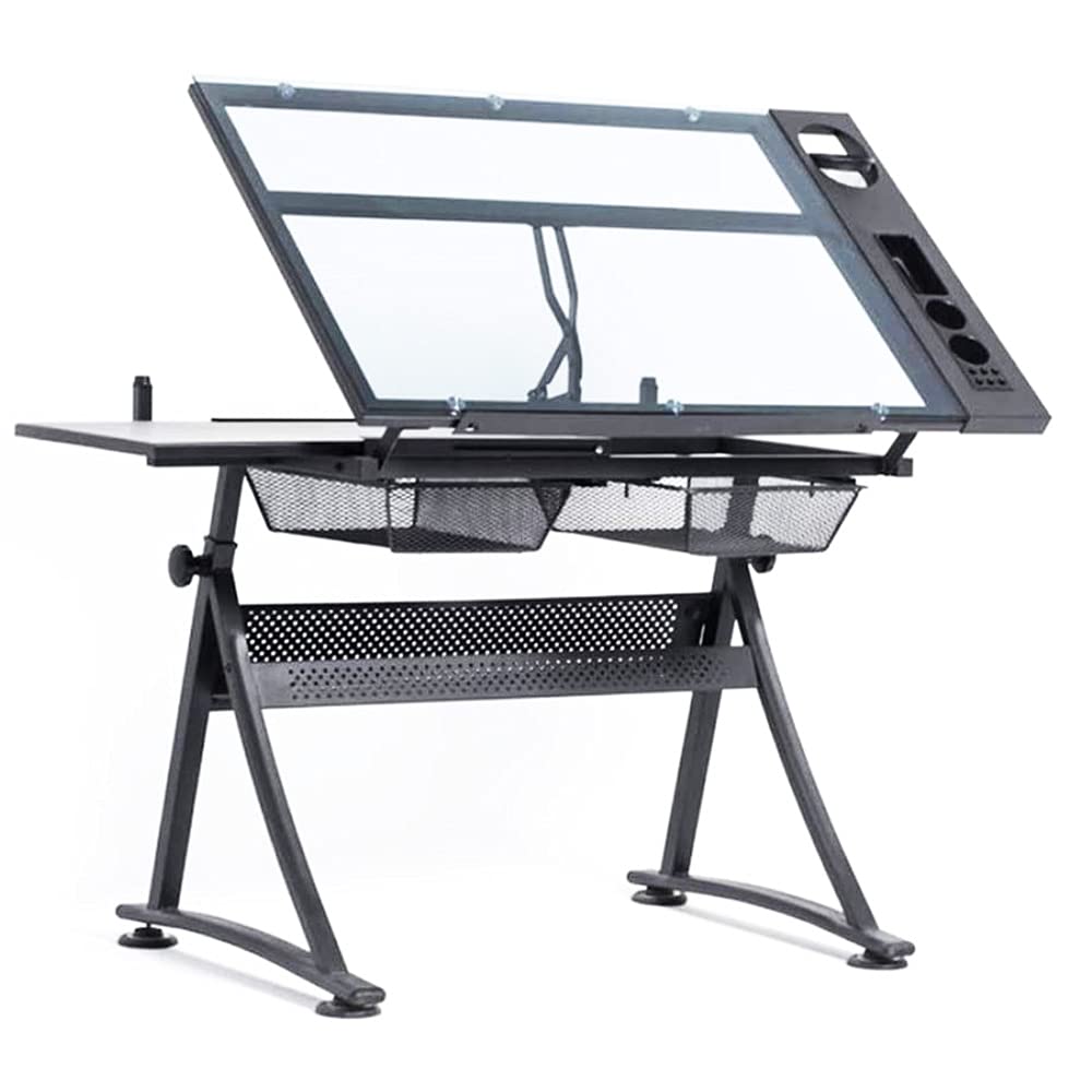 Adjustable Folding Drafting Table - Portable Art Drawing Desk with Tilting Workstation for Artists, Architects & Students | Perfect for Sketching, Crafting & Design Projects at Home or Studio