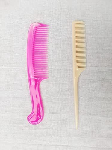 PSPestore Handcrafted Round Teeth Comb - Gentle on Scalp, Unisex & Rat Tail Salon Hair Comb for Men & Women (Pack of 1) - Perfect for Styling, Detangling & Salon Use