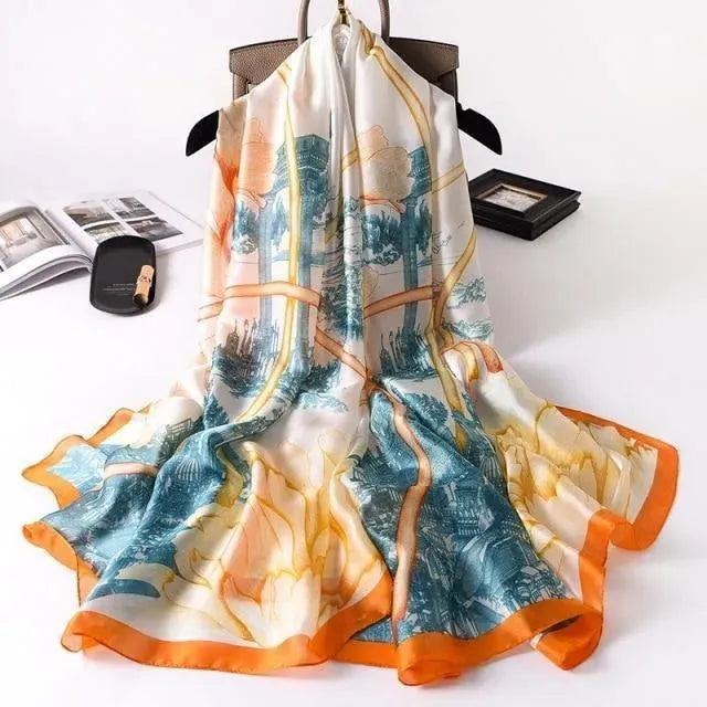 Luxury Silk Scarves for Women - Elegant Fashion Accessories for Office, Party & Everyday Wear