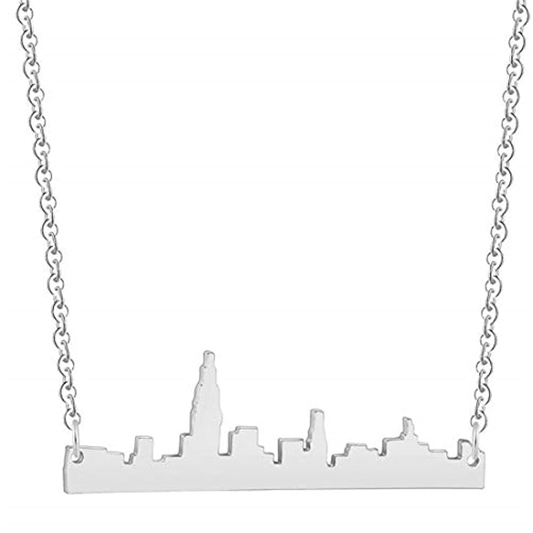 Gold New York Skyline Pendant Necklace - NYC Skyline Jewelry for Women - Perfect Gift for Travel Lovers & Cityscape Enthusiasts | Wear to NYC Trips, Anniversaries & Special Occasions