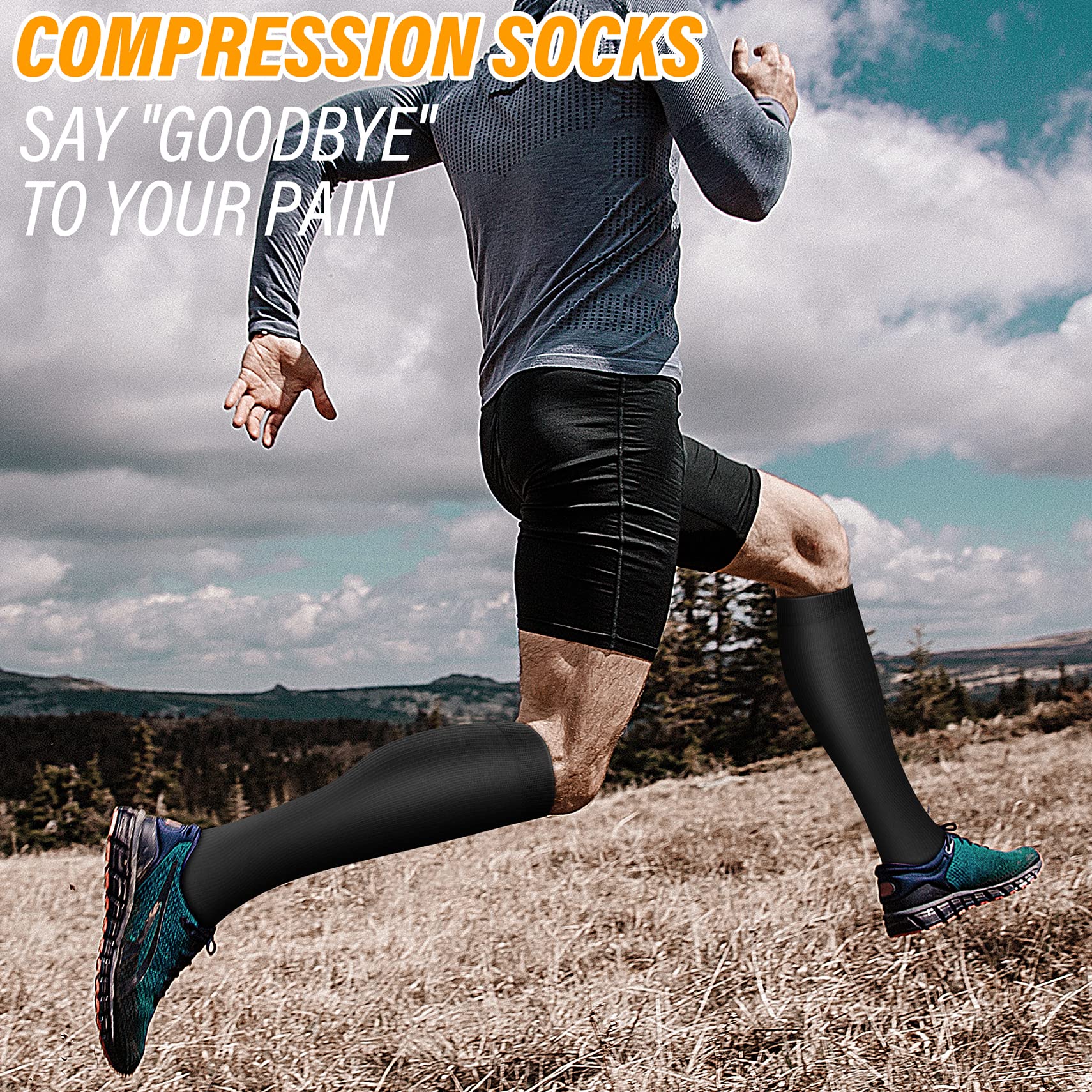 Acture 15-20 mmHg Compression Socks for Women & Men - Medical Grade Support for Running, Nursing, Varicose Veins & Travel - Improve Circulation & Reduce Swelling (Perfect for Athletes, Nurses & Frequent Flyers)