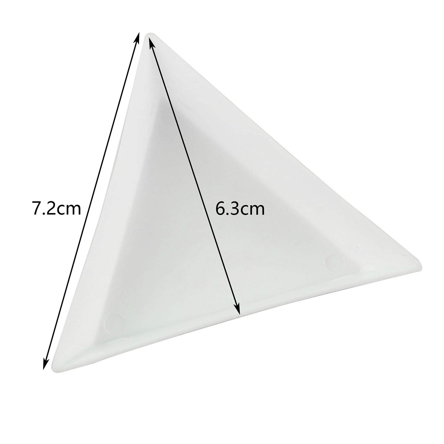 10PCS White Plastic Bead Sorting Trays - Triangular Storage Containers for Beads, Gems, Crystals, Nails - Perfect for Jewelry Making, DIY Crafts & Organizing Small Accessories